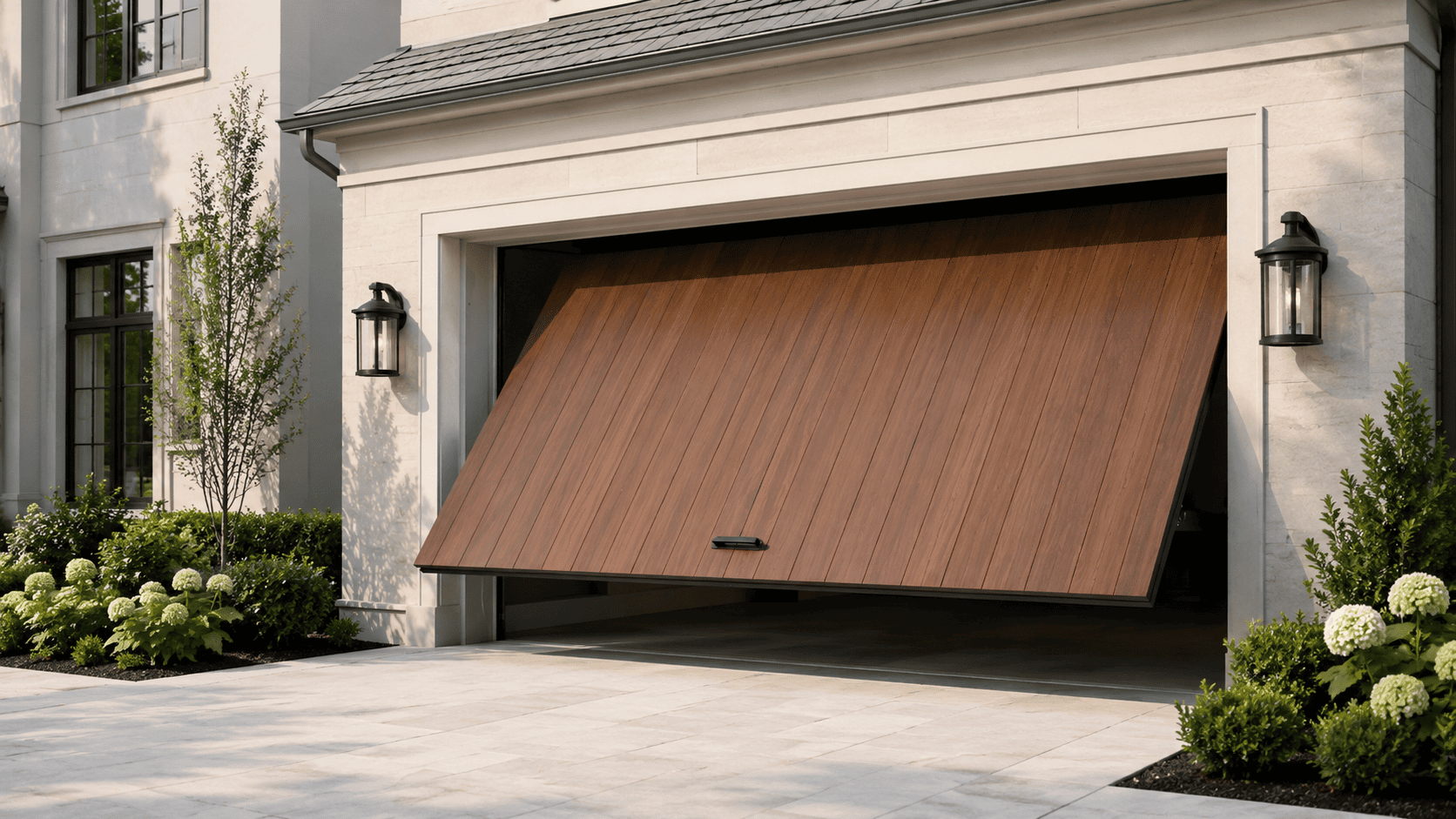 Garage door repair in progress — St Ives